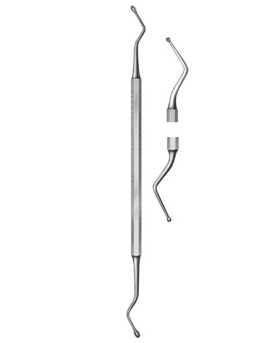 Bone Curettes, double-ended